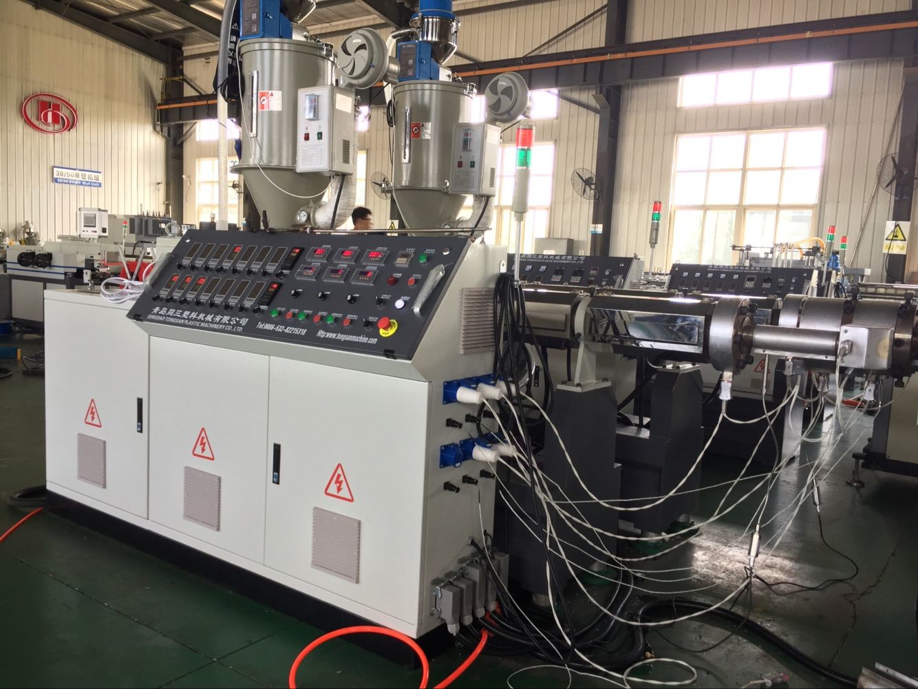 High Performance Corrugated Pipe Machine / Extruder , Corrugated Pipe