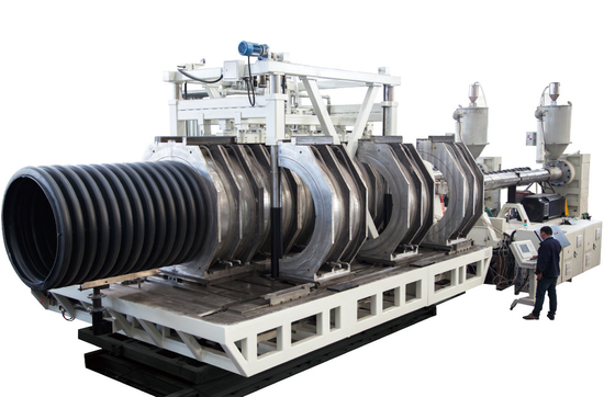 Double Wall Corrugated Pipe Extrusion Line 200mm To 800mm HDPE